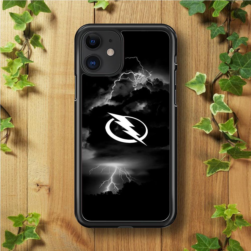 Hockey Tampa Bay Lightning NHL 002 iPhone 11 Case-Rubber / Black (2D Case)-Xtracase