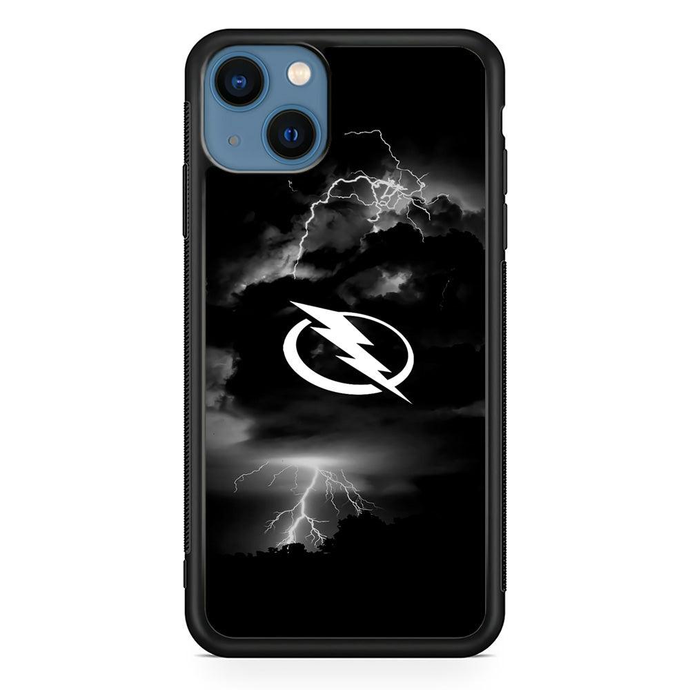 Hockey Tampa Bay Lightning NHL 002 iPhone 13 Case-Rubber / Black (2D Case)-Xtracase