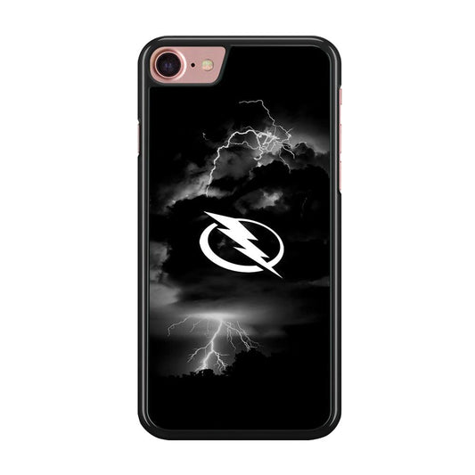 Hockey Tampa Bay Lightning NHL 002 iPhone SE 2020 Case-Rubber / Black (2D Case)-Xtracase