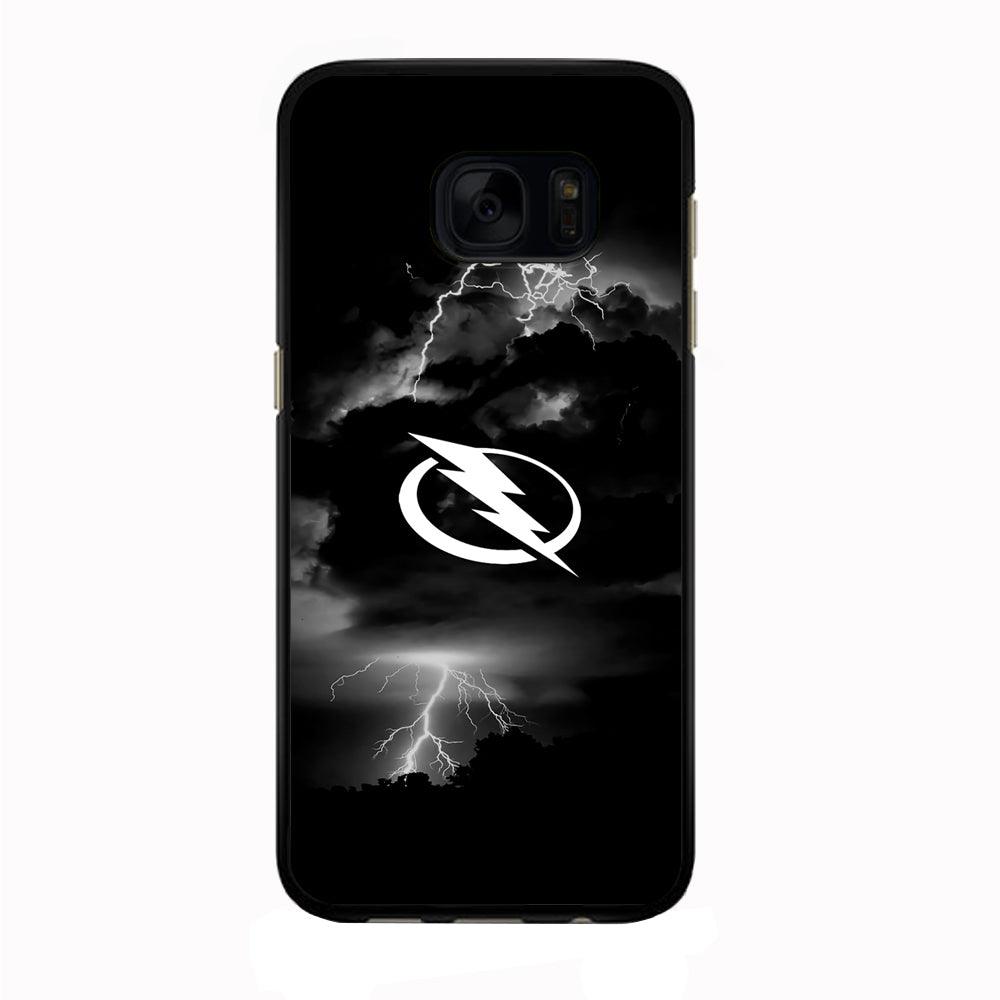 Hockey Tampa Bay Lightning NHL 002 Samsung Galaxy S7 Edge Case-Rubber / Black (2D Case)-Xtracase