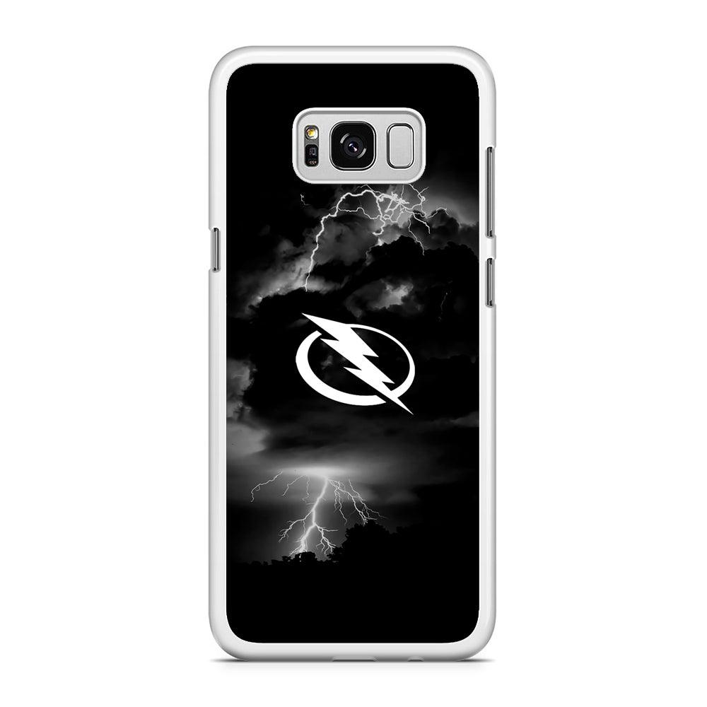 Hockey Tampa Bay Lightning NHL 002 Samsung Galaxy S8 Case-Rubber / White (2D Case)-Xtracase