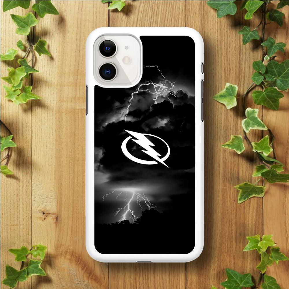 Hockey Tampa Bay Lightning NHL 002 iPhone 11 Case-Rubber / White (2D Case)-Xtracase