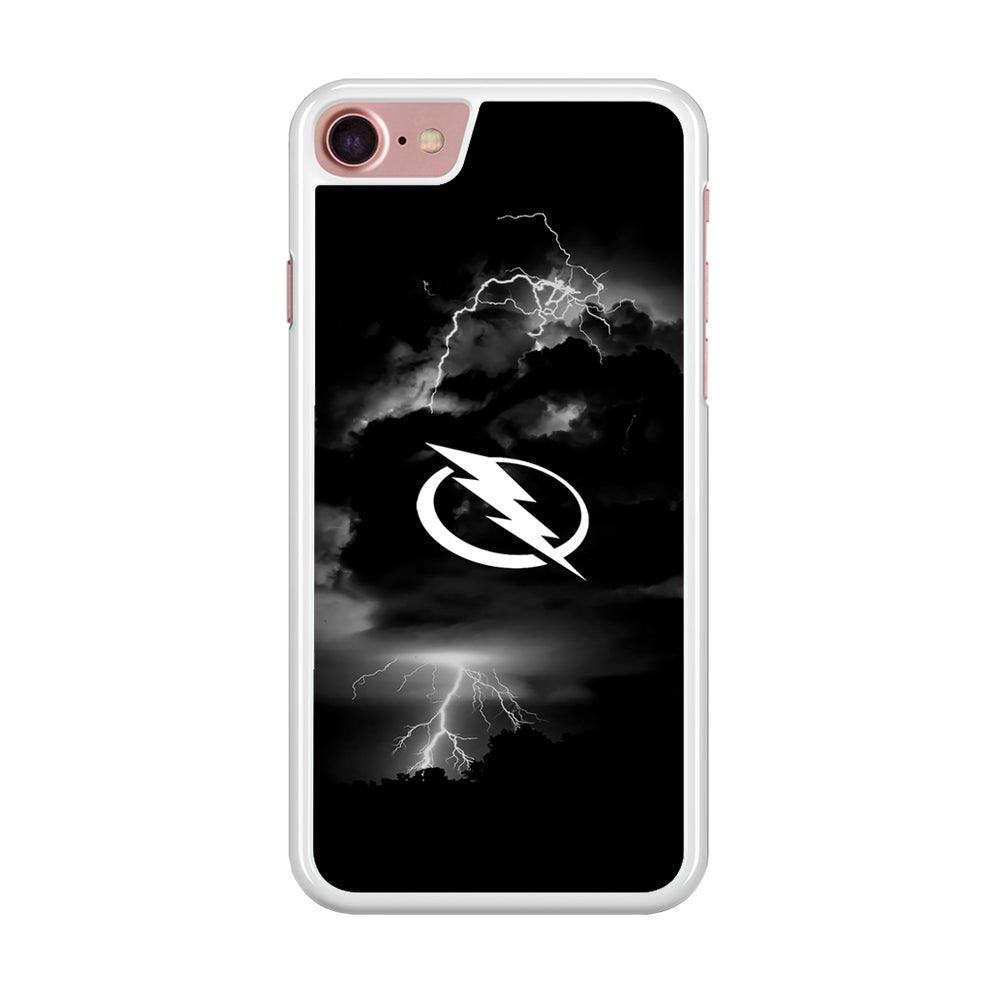 Hockey Tampa Bay Lightning NHL 002 iPhone SE 2020 Case-Rubber / White (2D Case)-Xtracase