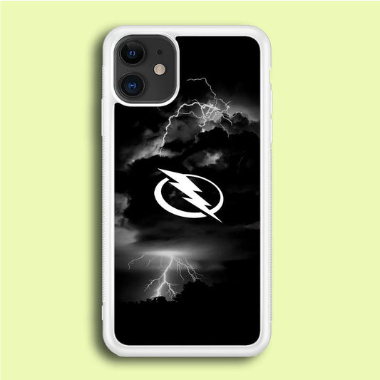 Hockey Tampa Bay Lightning NHL 002 iPhone 12 Case-Rubber / White (2D Case)-Xtracase