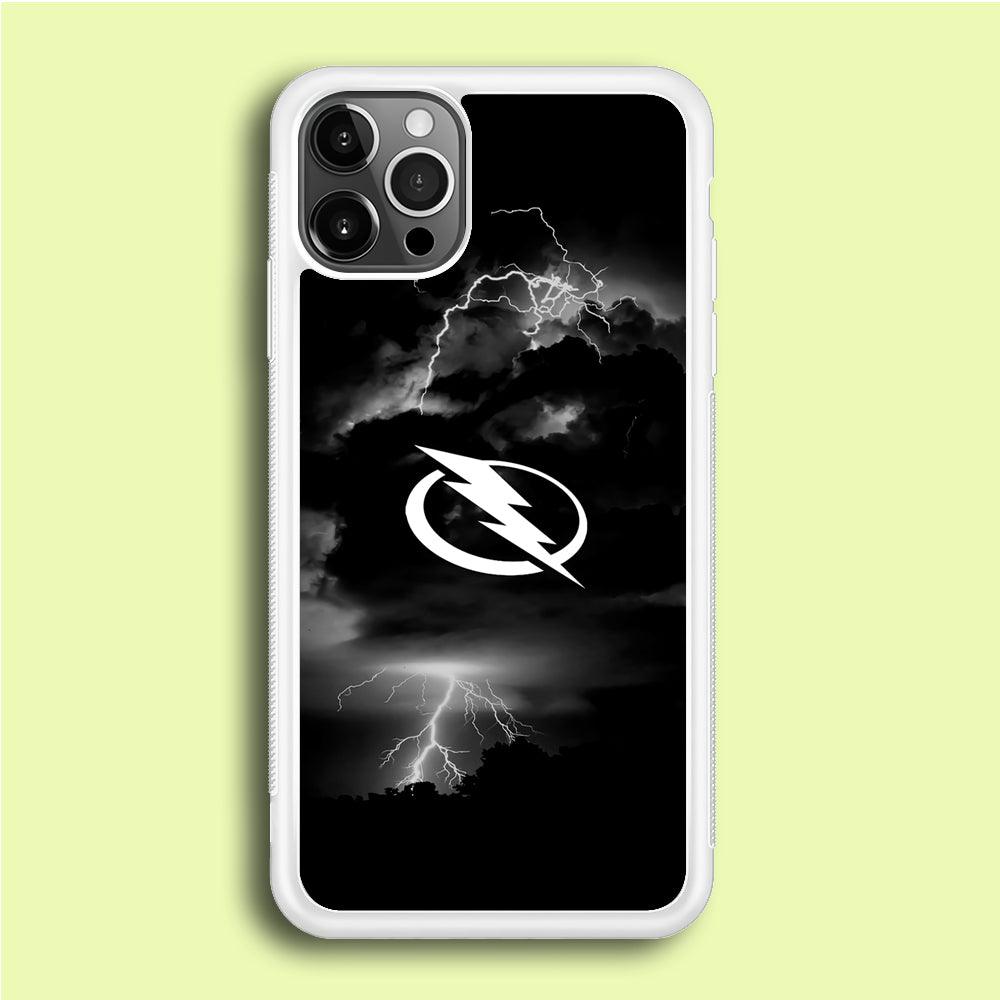 Hockey Tampa Bay Lightning NHL 002 iPhone 12 Pro Max Case-Rubber / White (2D Case)-Xtracase