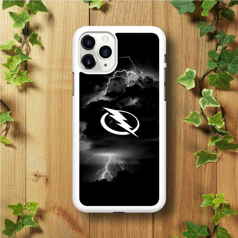 Hockey Tampa Bay Lightning NHL 002 iPhone 11 Pro Max Case-Rubber / White (2D Case)-Xtracase