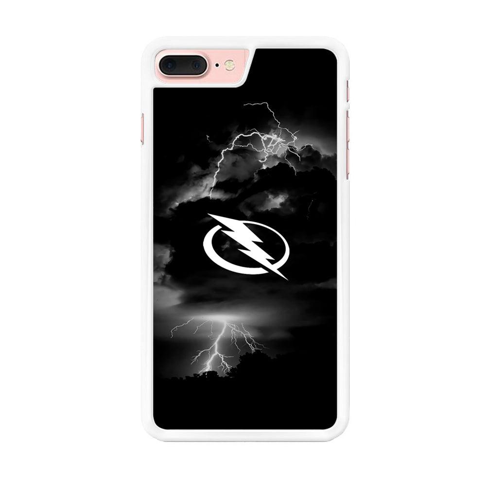 Hockey Tampa Bay Lightning NHL 002 iPhone 7 Plus Case-Rubber / White (2D Case)-Xtracase