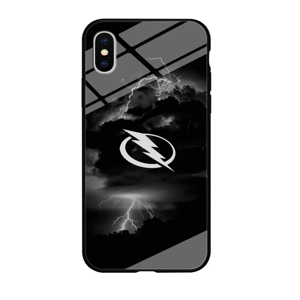 Hockey Tampa Bay Lightning NHL 002 iPhone Xs Case-Tempered Glass Case-Xtracase