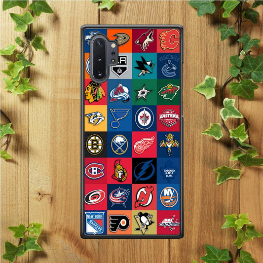 Hockey Teams NHL 001 Samsung Galaxy Note 10 Plus Case-Rubber / Black (2D Case)-Xtracase