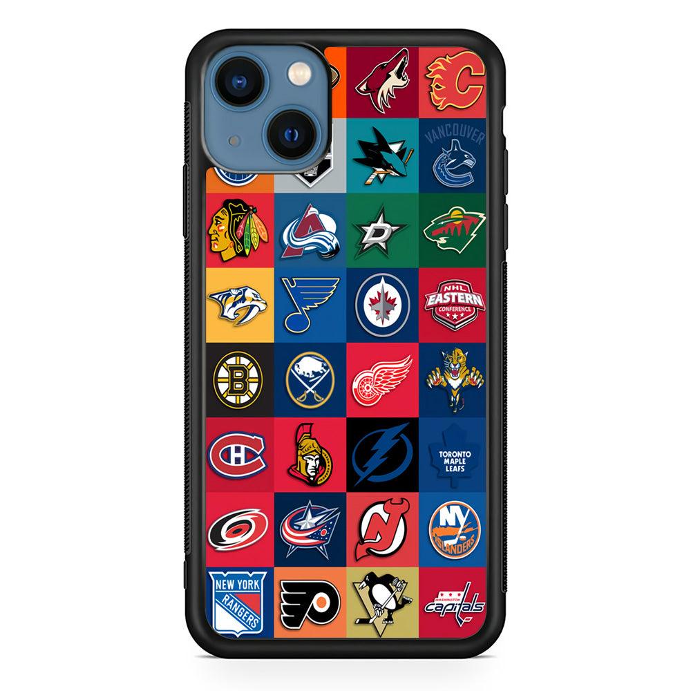 Hockey Teams NHL 001 iPhone 13 Case-Rubber / Black (2D Case)-Xtracase