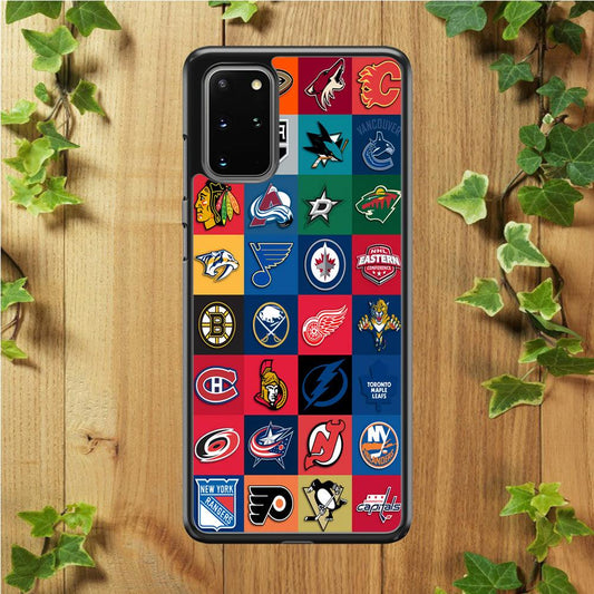 Hockey Teams NHL 001 Samsung Galaxy S20 Plus Case-Rubber / White (2D Case)-Xtracase