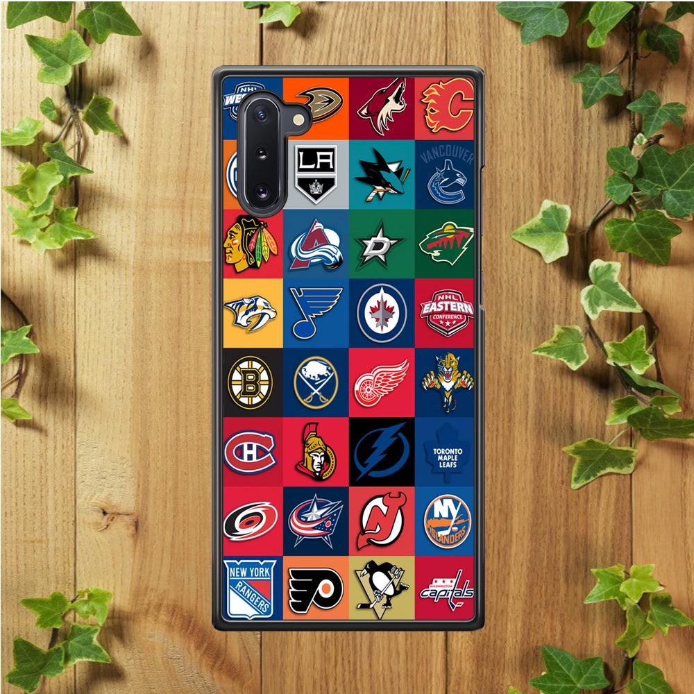 Hockey Teams NHL 001 Samsung Galaxy Note 10 Case-Rubber / Black (2D Case)-Xtracase