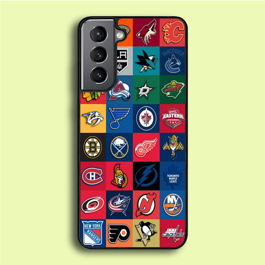 Hockey Teams NHL 001 Samsung Galaxy S21 Case-Rubber / White (2D Case)-Xtracase