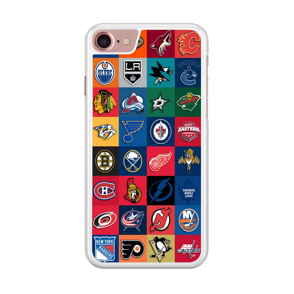 Hockey Teams NHL 001 iPhone SE 2020 Case-Rubber / White (2D Case)-Xtracase