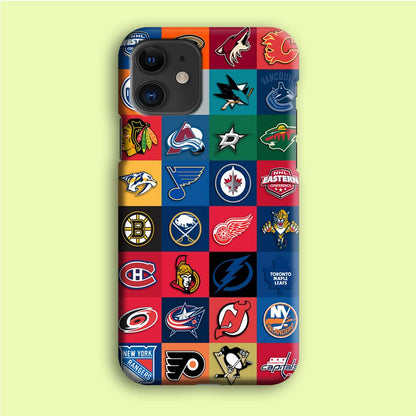 Hockey Teams NHL 001 iPhone 12 Mini Case-Plastic / Full Wrap (3D Case)-Xtracase