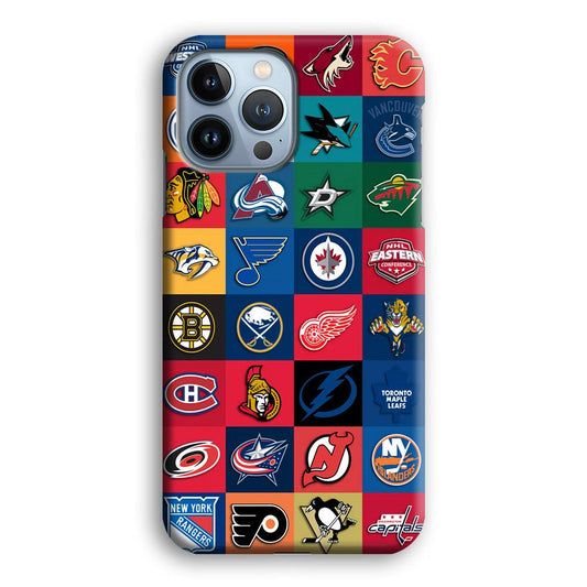 Hockey Teams NHL 001 iPhone 13 Pro Max Case-Plastic / Full Wrap (3D Case)-Xtracase