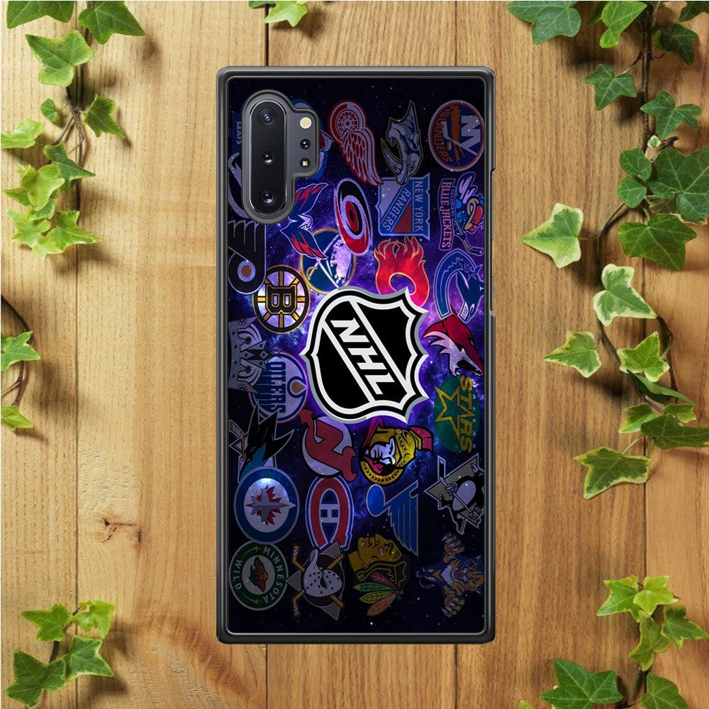 Hockey Teams NHL 002 Samsung Galaxy Note 10 Plus Case-Rubber / Black (2D Case)-Xtracase