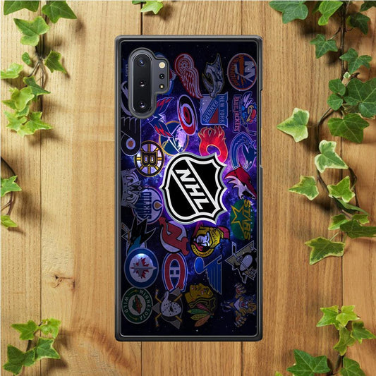 Hockey Teams NHL 002 Samsung Galaxy Note 10 Plus Case-Rubber / Black (2D Case)-Xtracase