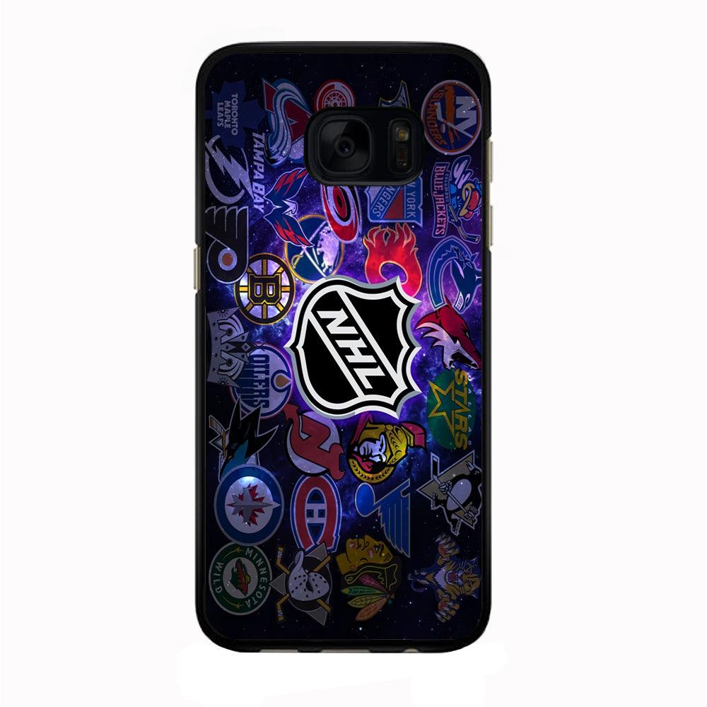 Hockey Teams NHL 002 Samsung Galaxy S7 Edge Case-Rubber / Black (2D Case)-Xtracase
