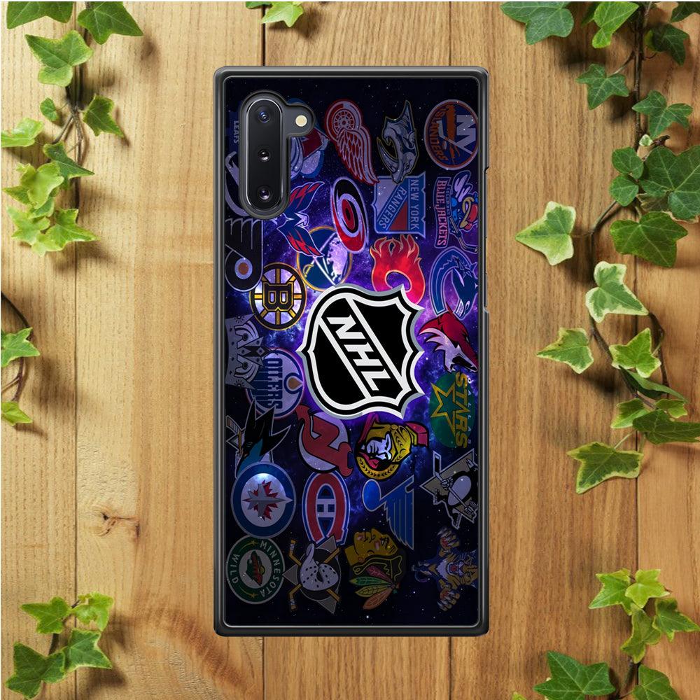 Hockey Teams NHL 002 Samsung Galaxy Note 10 Case-Rubber / Black (2D Case)-Xtracase