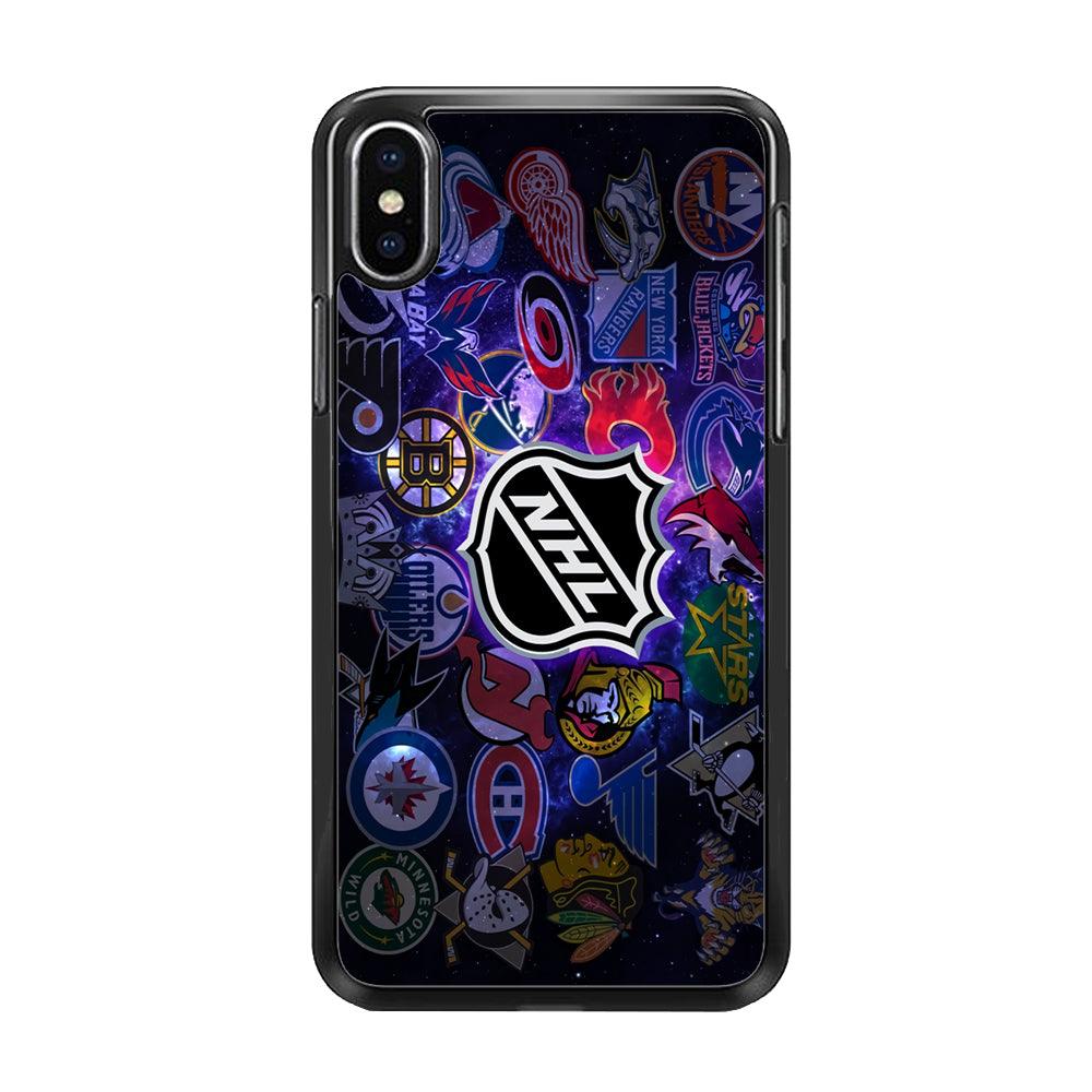 Hockey Teams NHL 002 iPhone X Case-Rubber / Black (2D Case)-Xtracase