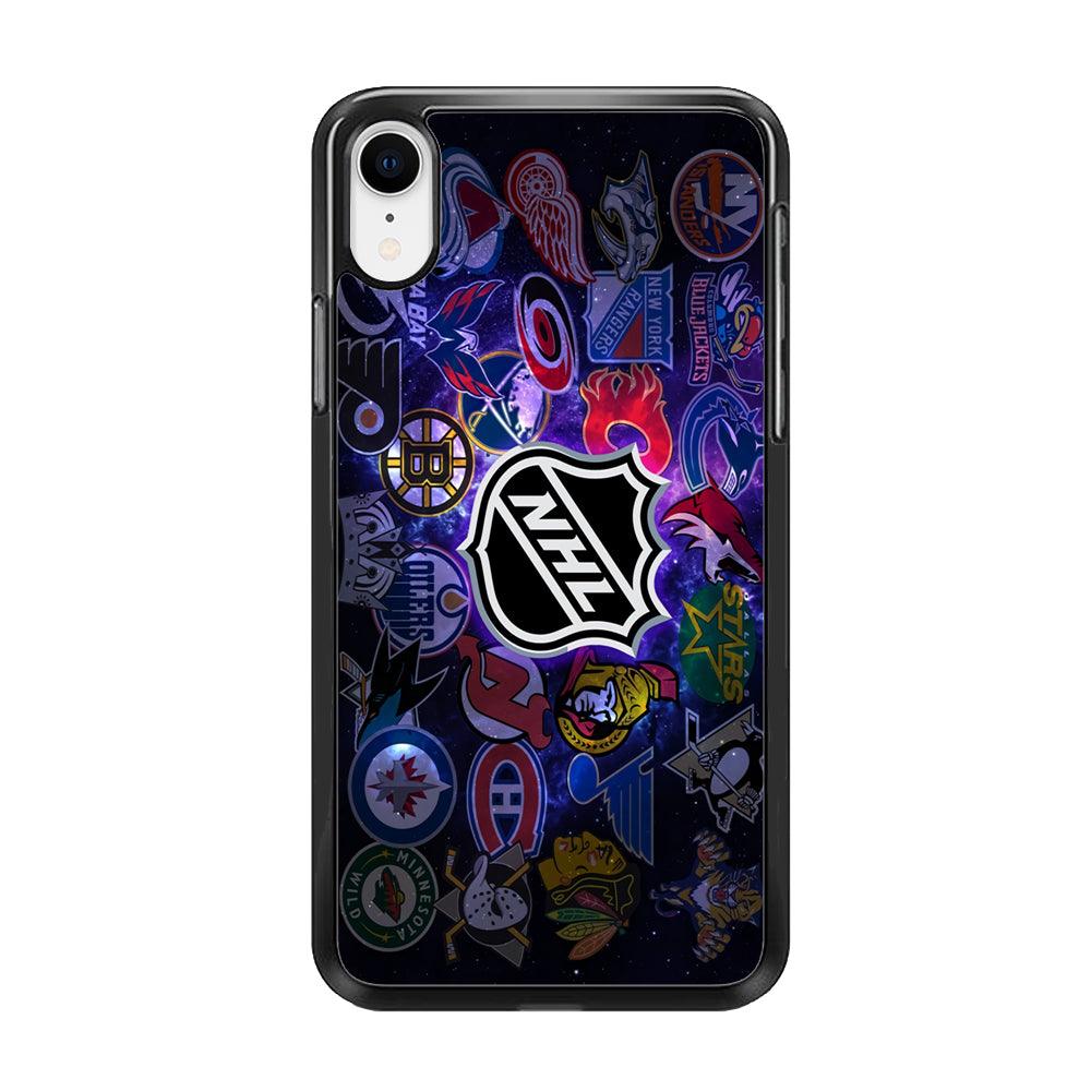 Hockey Teams NHL 002 iPhone XR Case-Rubber / Black (2D Case)-Xtracase