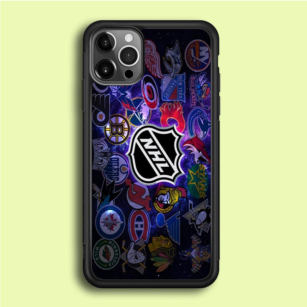 Hockey Teams NHL 002 iPhone 12 Pro Case-Rubber / Black (2D Case)-Xtracase