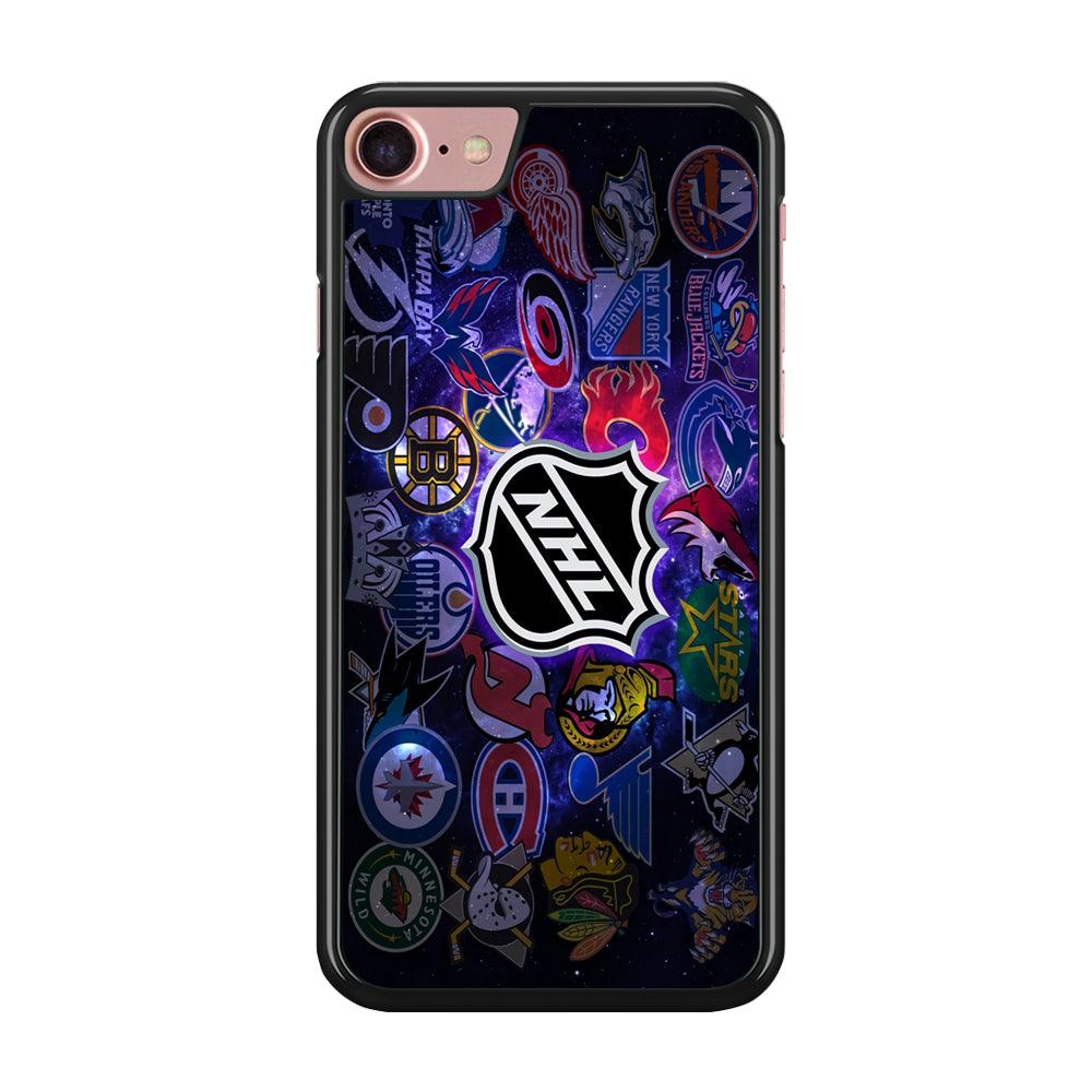 Hockey Teams NHL 002 iPhone 8 Case-Rubber / Black (2D Case)-Xtracase
