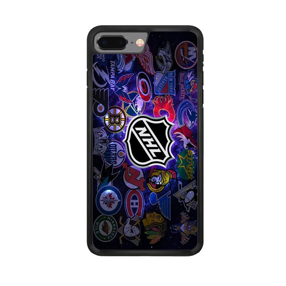 Hockey Teams NHL 002 iPhone 8 Plus Case-Rubber / Black (2D Case)-Xtracase