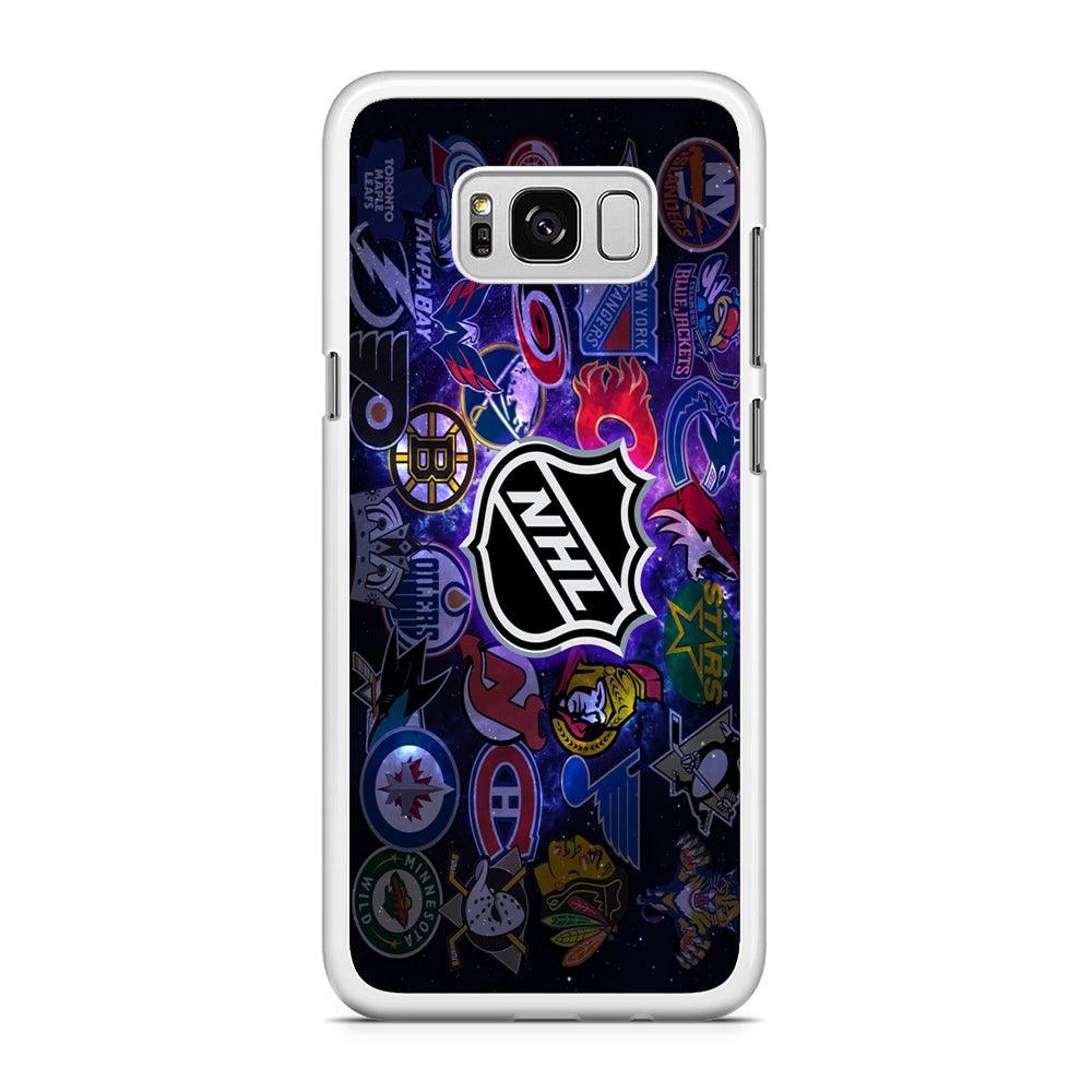 Hockey Teams NHL 002 Samsung Galaxy S8 Plus Case-Rubber / White (2D Case)-Xtracase