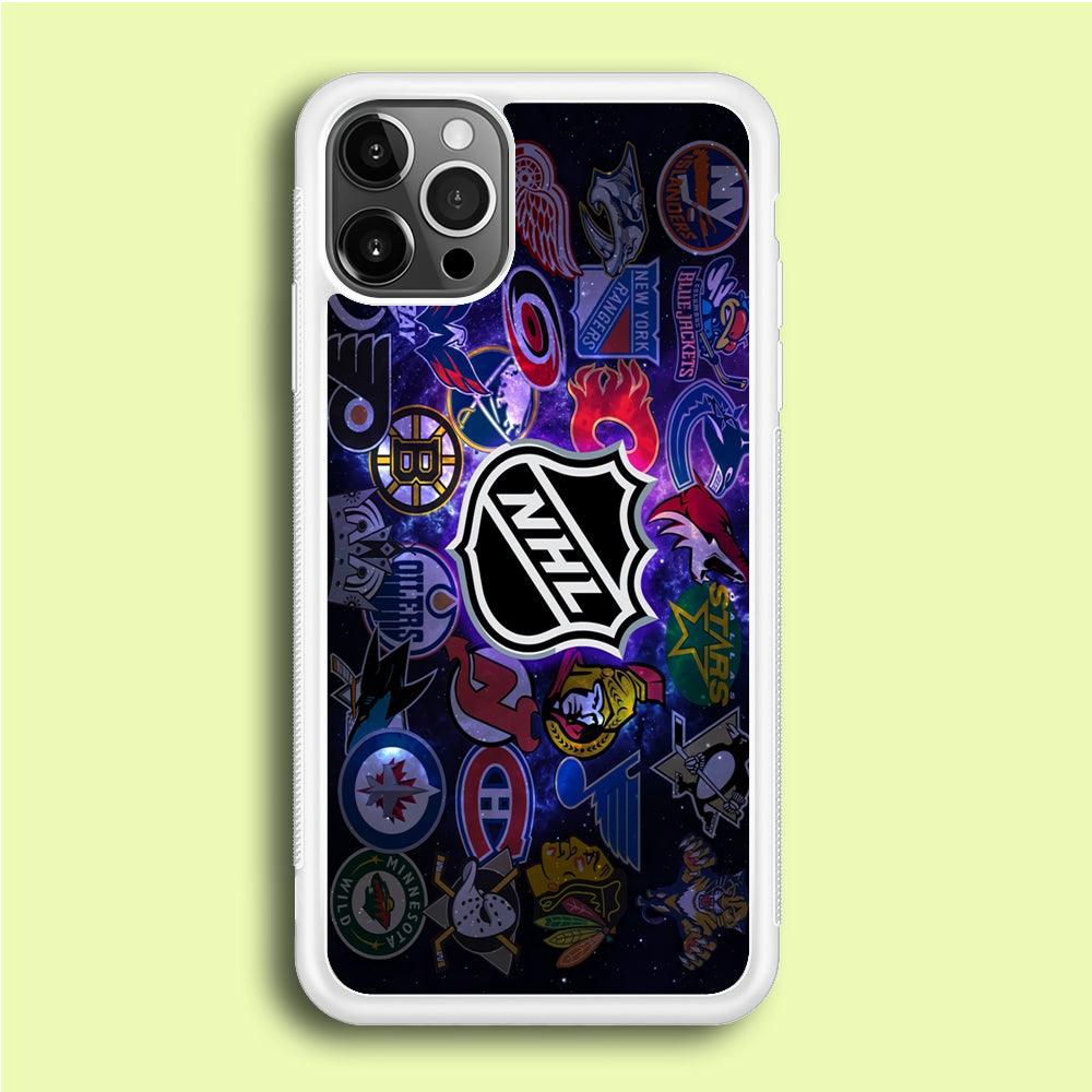 Hockey Teams NHL 002 iPhone 12 Pro Case-Rubber / White (2D Case)-Xtracase