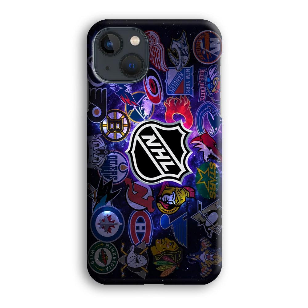 Hockey Teams NHL 002 iPhone 13 Mini Case-Rubber / Black (2D Case)-Xtracase