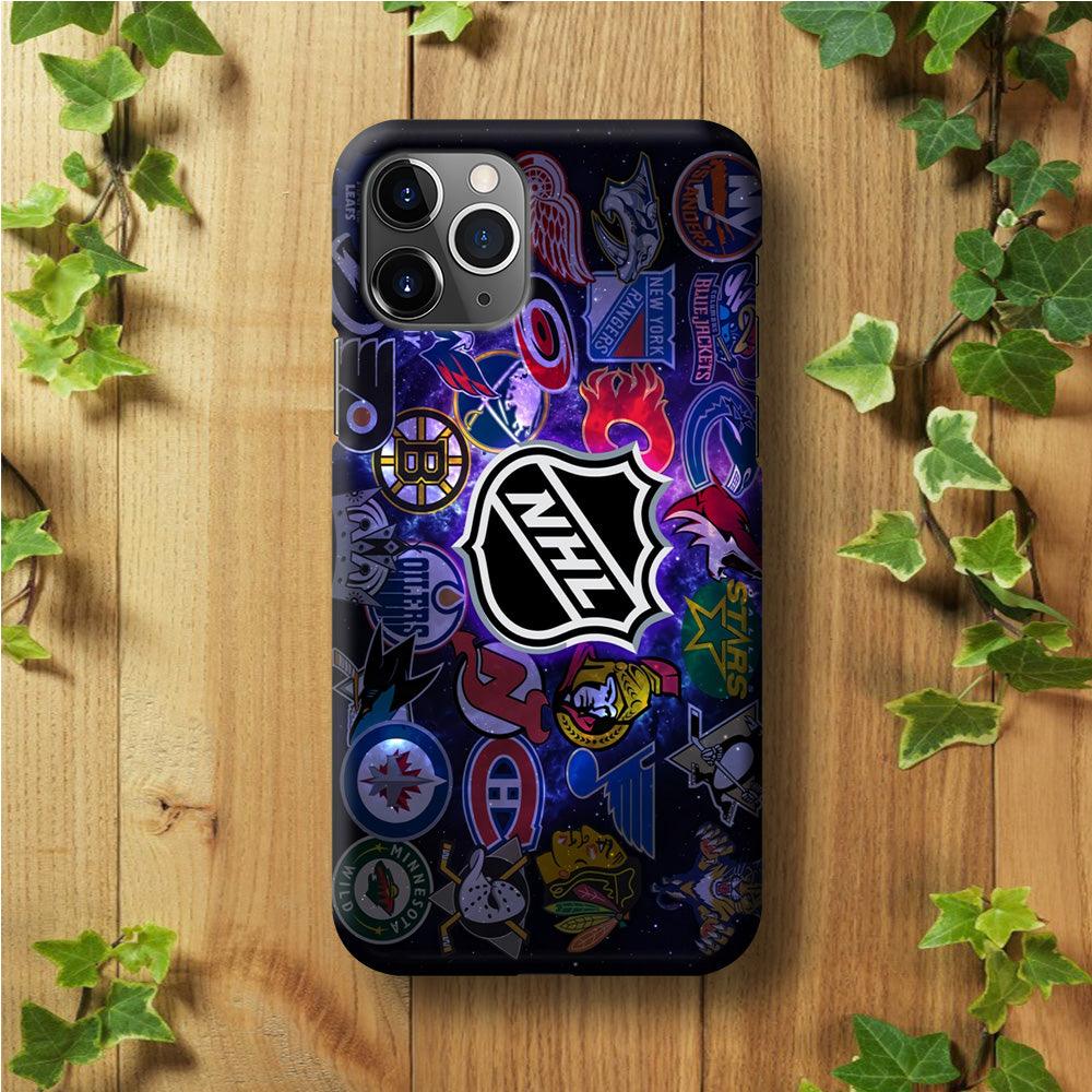 Hockey Teams NHL 002 iPhone 11 Pro Max Case-Rubber / White (2D Case)-Xtracase