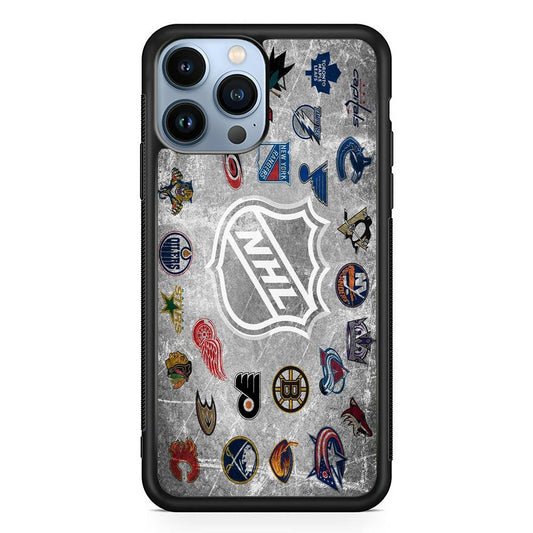 Hockey Teams NHL 003 iPhone 13 Pro Case-Rubber / Black (2D Case)-Xtracase