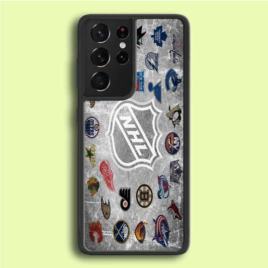 Hockey Teams NHL 003 Samsung Galaxy S21 Ultra Case-Rubber / Black (2D Case)-Xtracase