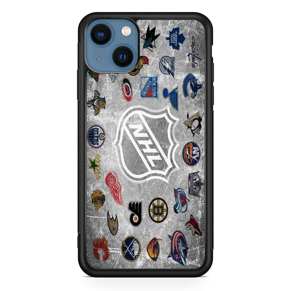 Hockey Teams NHL 003 iPhone 13 Case-Rubber / Black (2D Case)-Xtracase