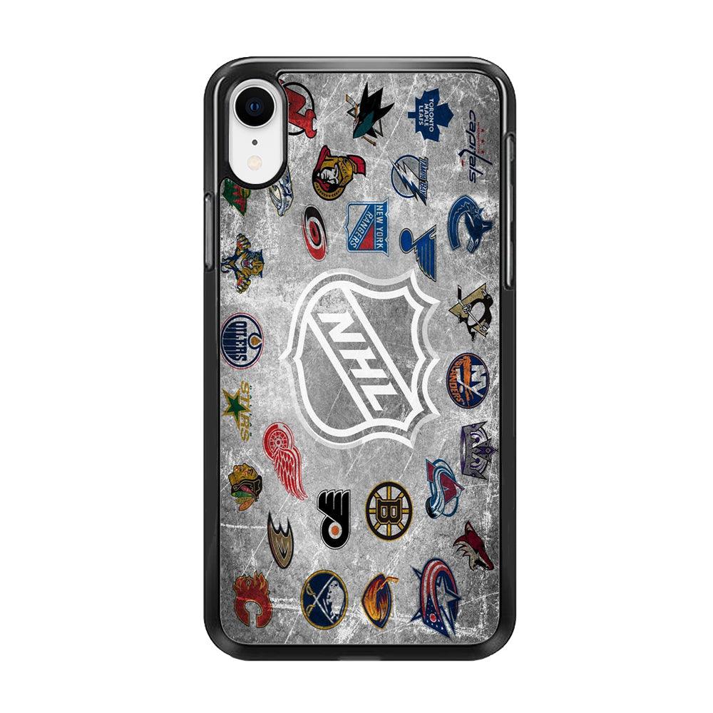 Hockey Teams NHL 003 iPhone XR Case-Rubber / Black (2D Case)-Xtracase
