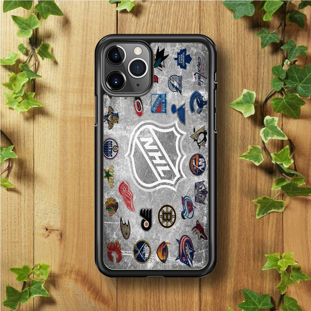 Hockey Teams NHL 003 iPhone 11 Pro Max Case-Rubber / Black (2D Case)-Xtracase