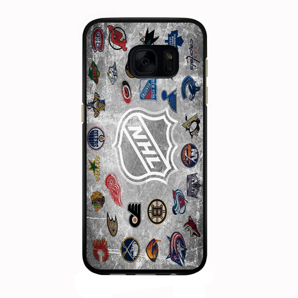 Hockey Teams NHL 003 Samsung Galaxy S7 Edge Case-Rubber / Black (2D Case)-Xtracase