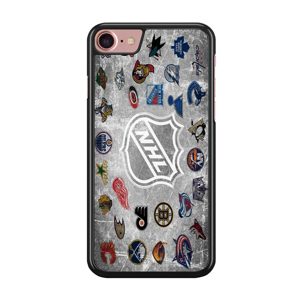 Hockey Teams NHL 003 iPhone 8 Case-Rubber / Black (2D Case)-Xtracase