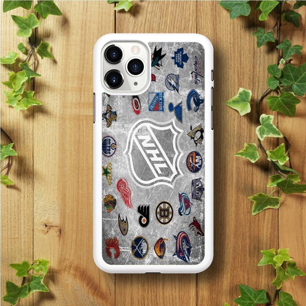 Hockey Teams NHL 003 iPhone 11 Pro Max Case-Rubber / White (2D Case)-Xtracase