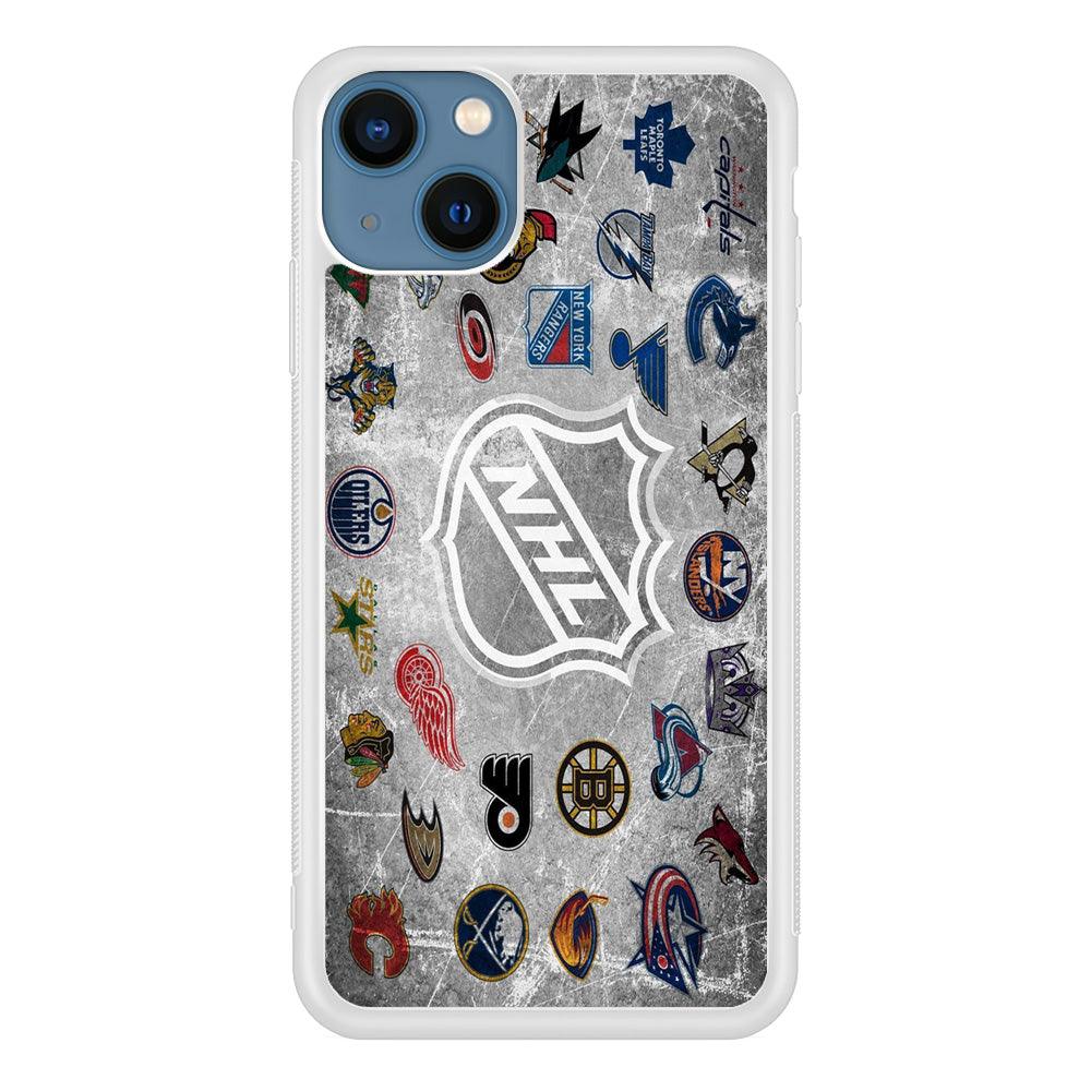 Hockey Teams NHL 003 iPhone 13 Case-Rubber / White (2D Case)-Xtracase