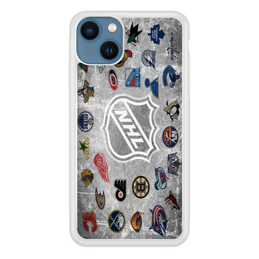 Hockey Teams NHL 003 iPhone 13 Mini Case-Rubber / White (2D Case)-Xtracase