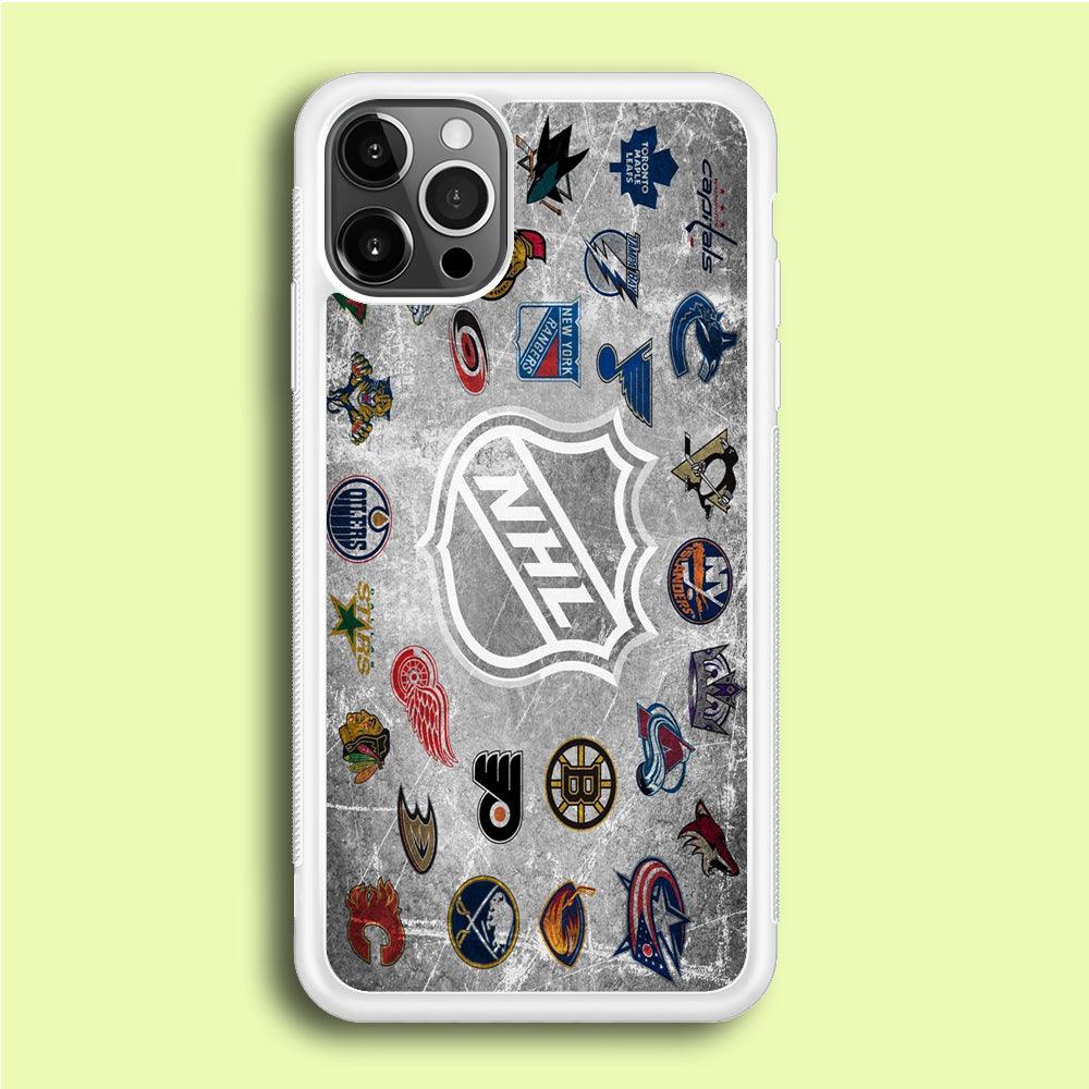 Hockey Teams NHL 003 iPhone 12 Pro Max Case-Rubber / White (2D Case)-Xtracase