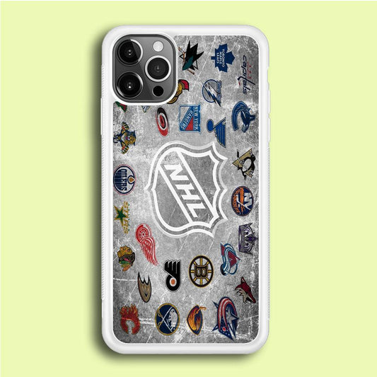 Hockey Teams NHL 003 iPhone 12 Pro Case-Rubber / White (2D Case)-Xtracase