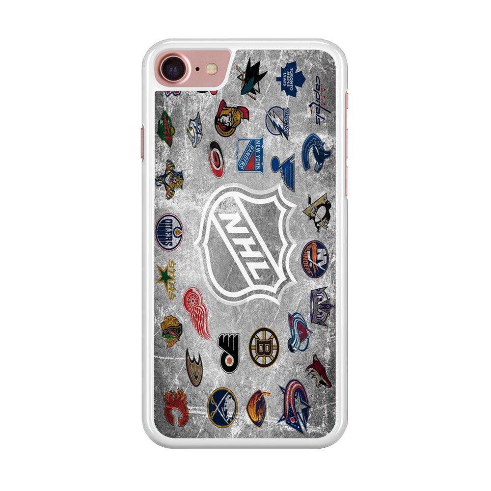 Hockey Teams NHL 003 iPhone SE 2020 Case-Rubber / White (2D Case)-Xtracase