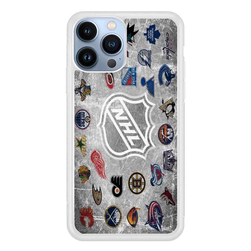 Hockey Teams NHL 003 iPhone 13 Pro Max Case-Rubber / White (2D Case)-Xtracase