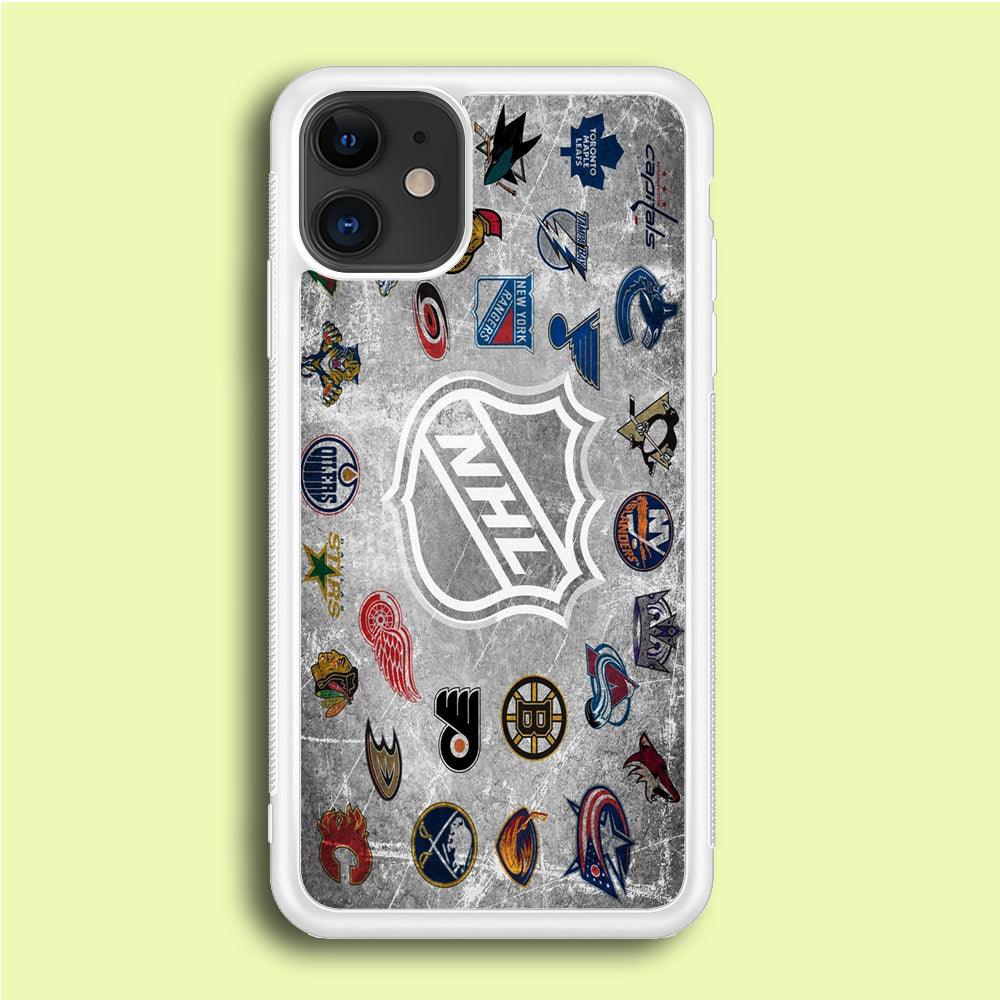 Hockey Teams NHL 003 iPhone 12 Mini Case-Rubber / White (2D Case)-Xtracase