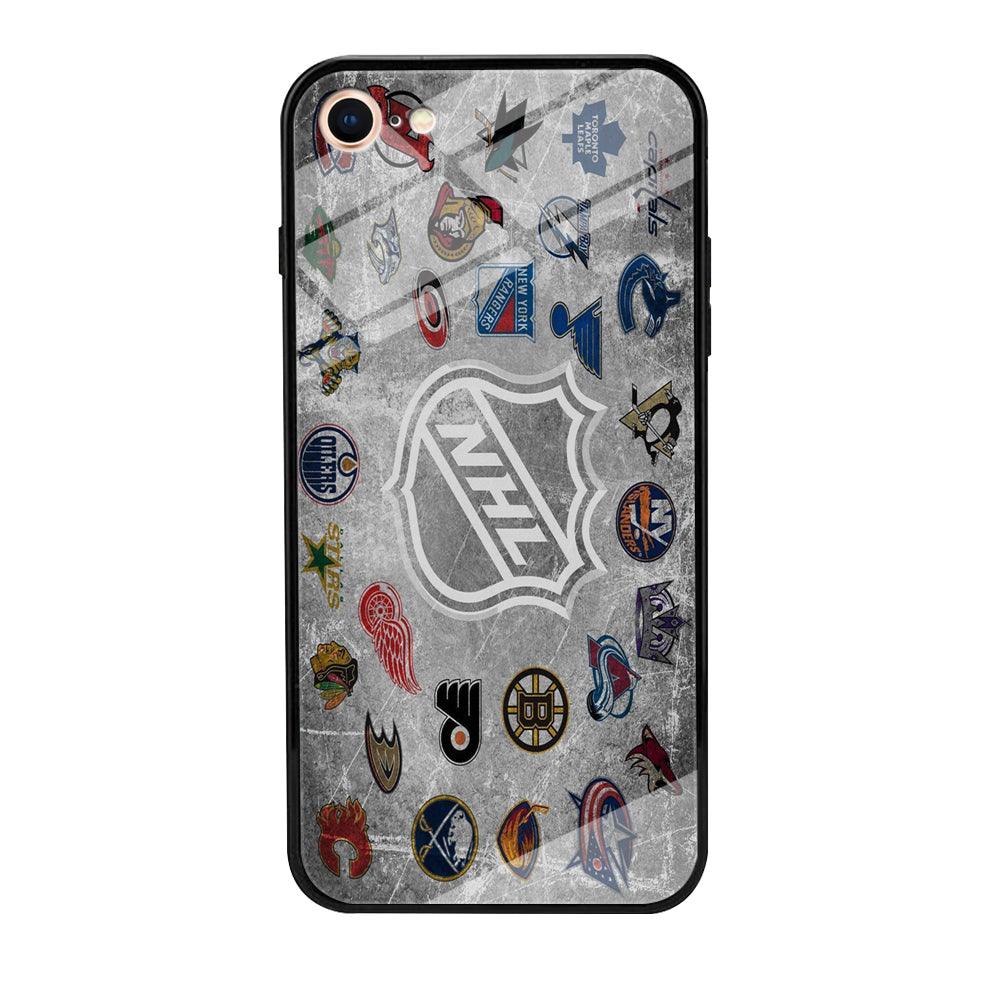 Hockey Teams NHL 003 iPhone 8 Case-Tempered Glass Case-Xtracase