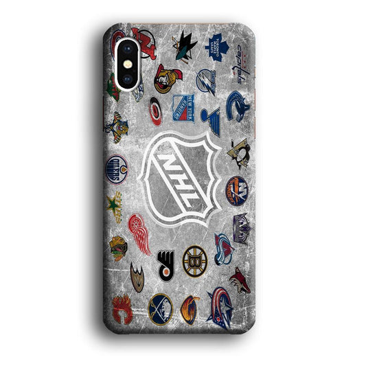 Hockey Teams NHL 003 iPhone Xs Case-Plastic / Full Wrap (3D Case)-Xtracase